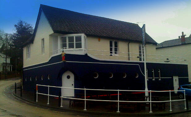 The Pilot Boat Inn, Bembridge Isle of wight. the only pub on the Harbour. Looks like an Ocean liner