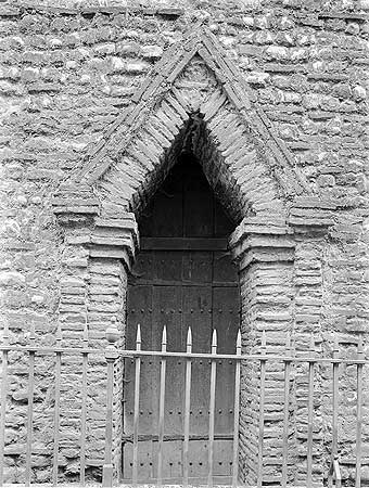 The Romans introduced brick to Britain, but it ceased to be made when they left. Roman brick was, however, reused in numbers of late Saxon buildings, such as the west doorway of Holy Trinity church, Colchester, which had been a major Roman town.  